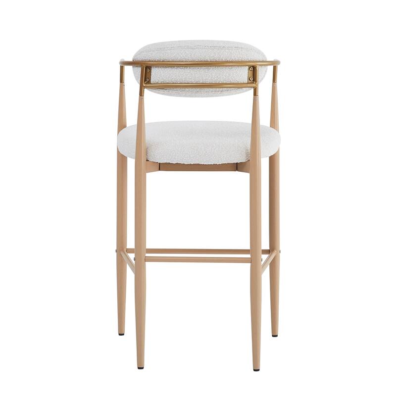 Elmore Fabric and Iron 30 Inch Barstools (Set of 2) by Christopher Knight Home