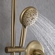 preview thumbnail 22 of 44, Modland 5-Spray Shower System - 10" Rainfall, Pressure Balance Valve, Matte Black/Gold/Nickel