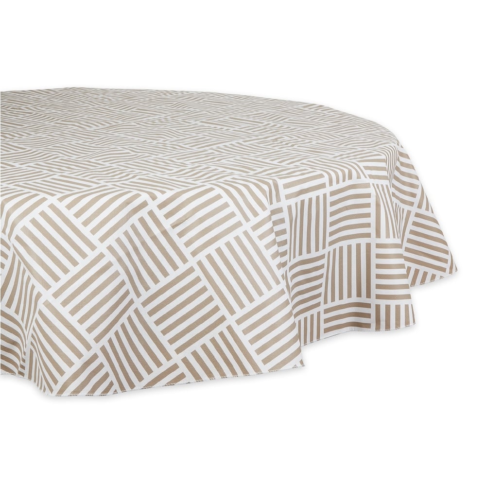 Stone Grid Vinyl Tablecloth