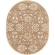 preview thumbnail 72 of 122, Patchway Handmade Classic Floral Wool Area Rug 6' x 9' Oval - Grey - Oval