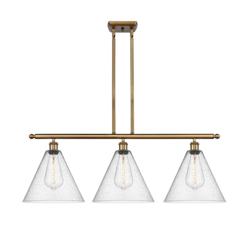 Innovations Lighting 516-3I-14-39 Berkshire Linear Berkshire 3 Light - Brushed Brass / Seedy
