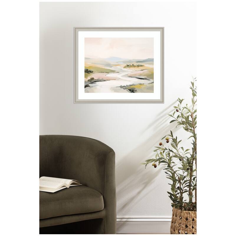 Kate and Laurel Tranquil Landscape No. 2 by Amy Lighthall Framed Wall Art Print