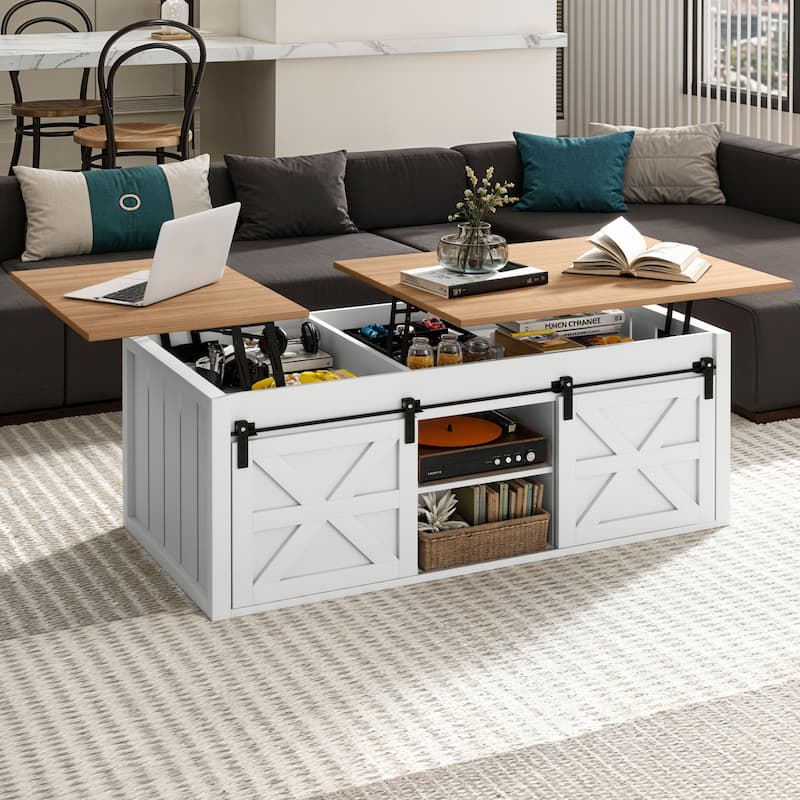 Moasis 48" Farmhouse Lift Top Coffee Table