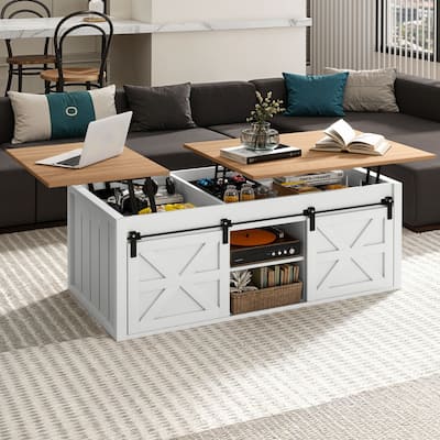 Moasis 48" Farmhouse Lift Top Coffee Table