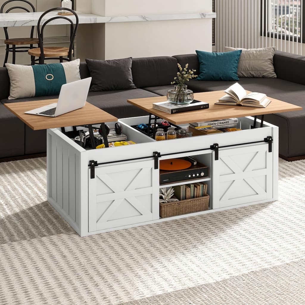 Moasis 48" Farmhouse Lift Top Coffee Table