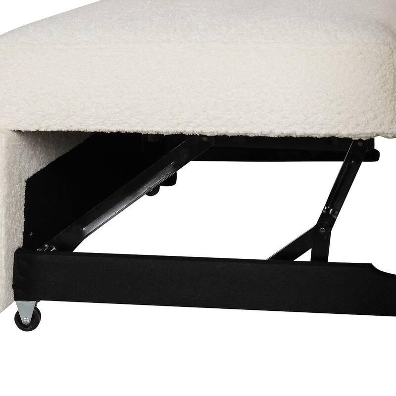 Sectional Sofa Pull Out Sofa Bed with Storage Ottoman, Convertible Sleeper for Living Room