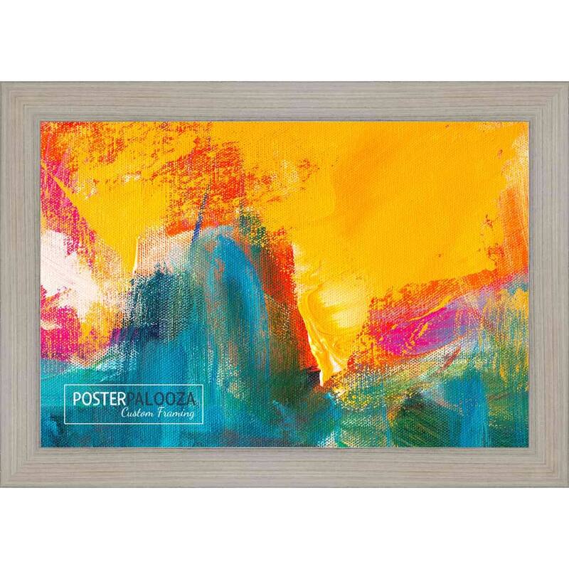 5x7 Contemporary Silver Complete Wood Picture Frame with UV Acrylic, Foam Board Backing, & Hardware