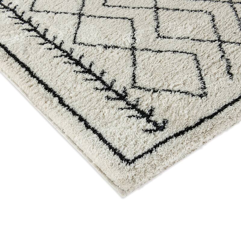 Geometric Style Bohemian Shag Area Rug