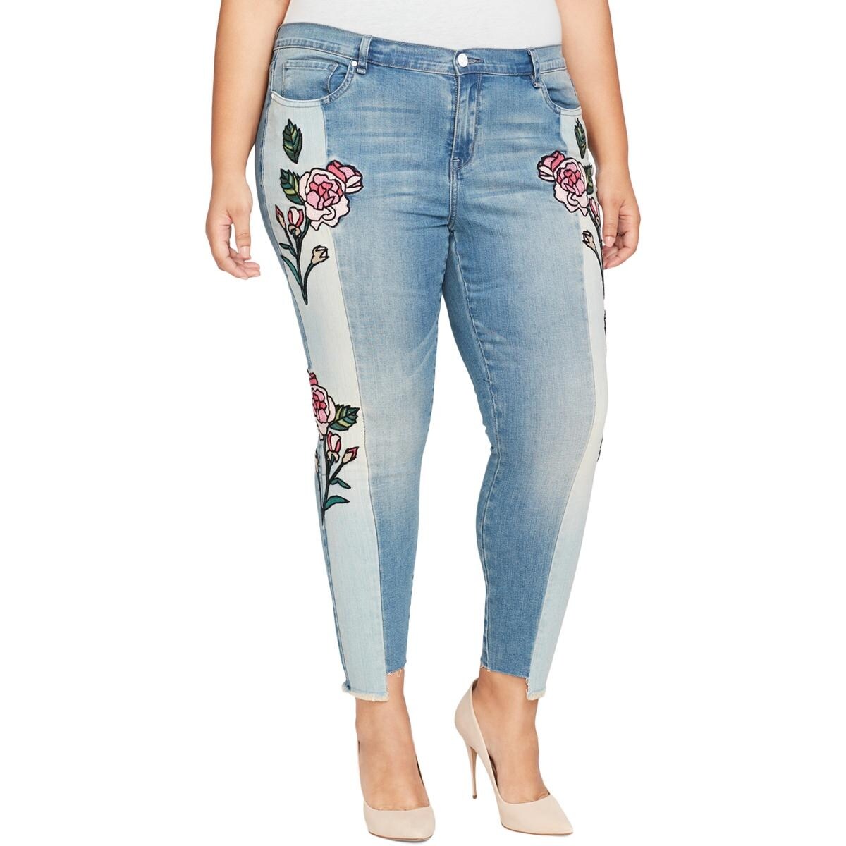 william rast embroidered jeans