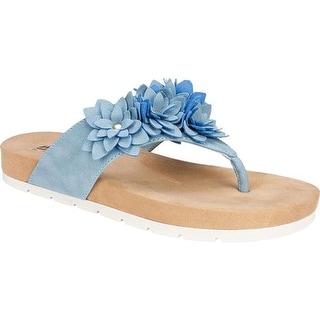 white mountain floral sandals