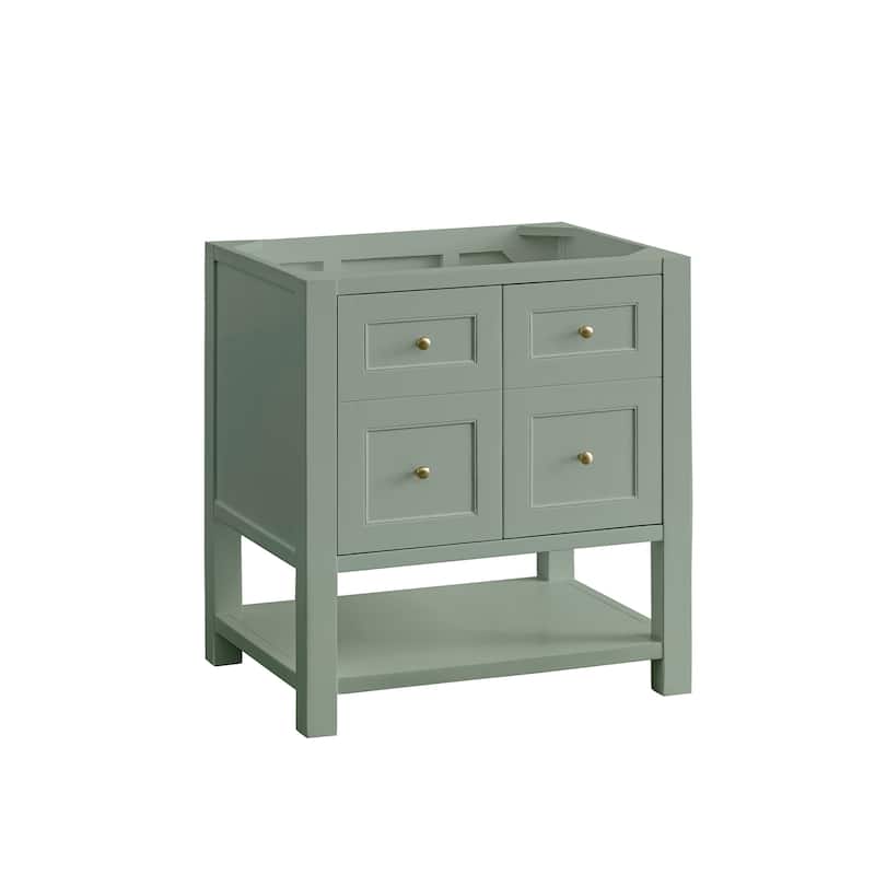 James Martin Vanities Breckenridge 30" Single Vanity, Smokey Celadon - No Top