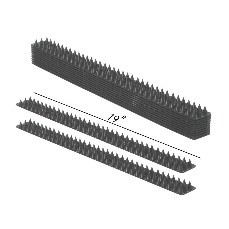 Plastic Repellent Wall Defender Fence Spikes for Birds, 10 Pack