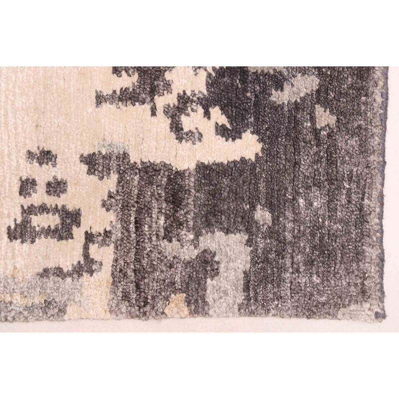 ECARPETGALLERY Hand-knotted Legacy Dark Grey Silk Rug - 5'8 x 7'11