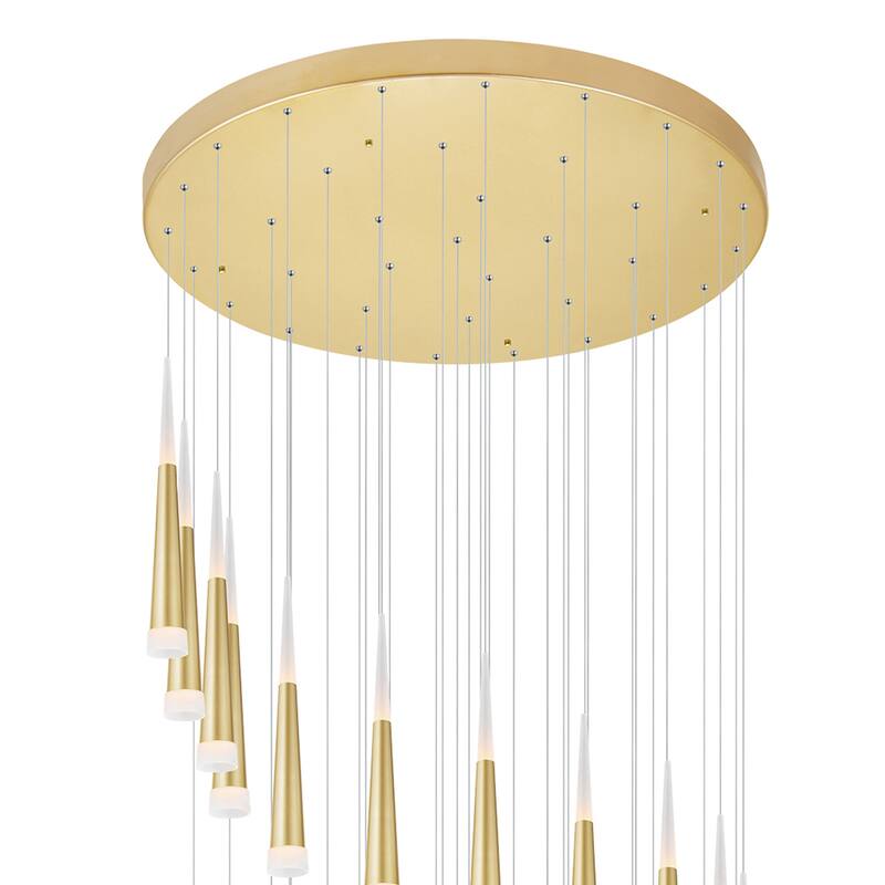 Andes LED Multi Light Pendant With Satin Gold Finish - Satin Gold