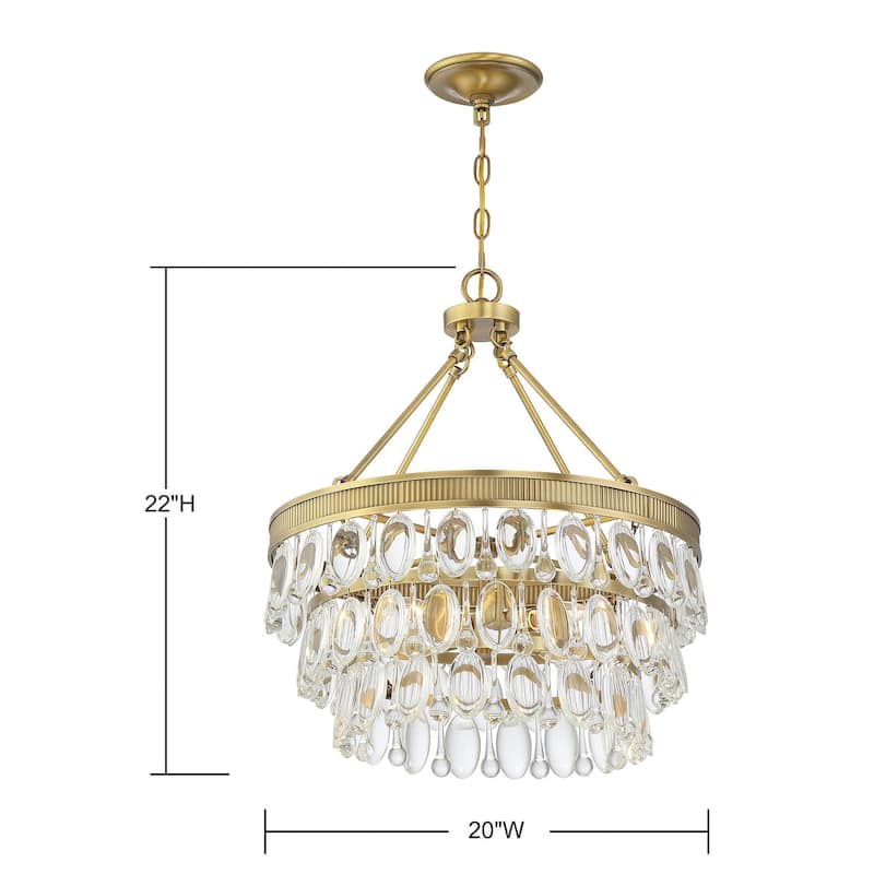 Savoy House Windham 4 Light 20" Wide Crystal Chandelier