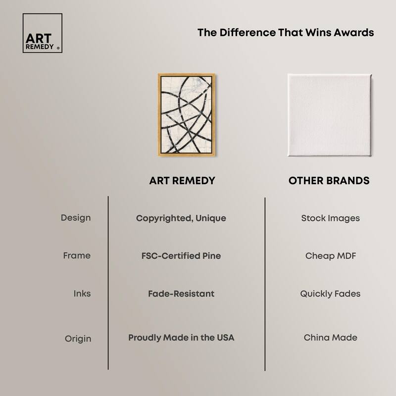 Intersecting Lines I Canvas by Art Remedy