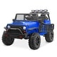 preview thumbnail 12 of 10, Kidzone 12V Kids Electric Ride On Truck Car, 4-Wheeler Suspension Blue