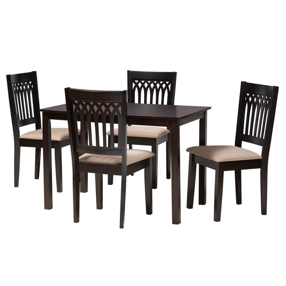 Genesis Modern styled Fabric and Wood Dining Set