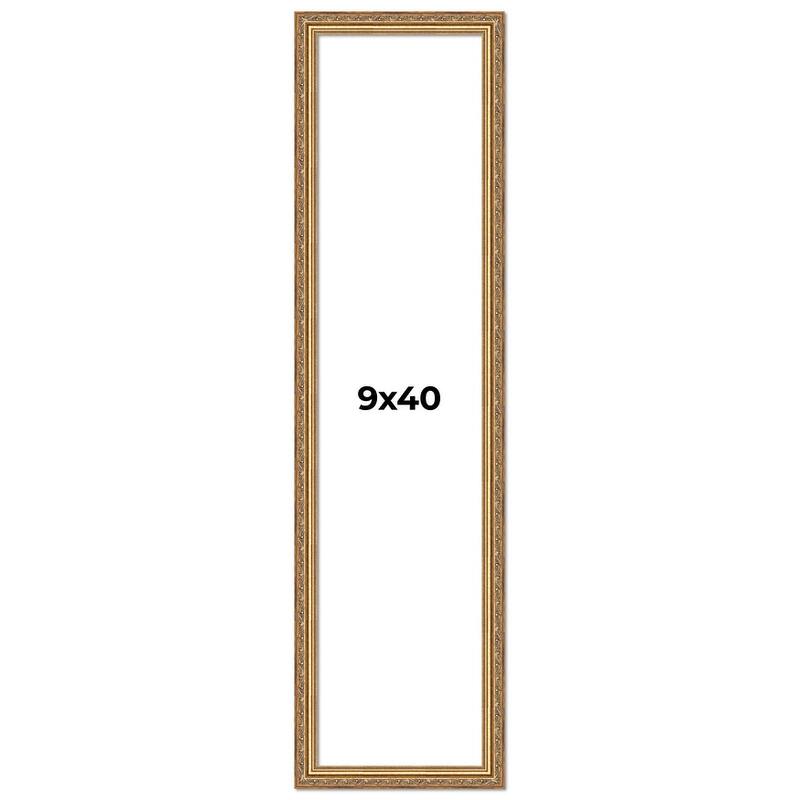 9x40 Frame Red Solid Wood Picture Frame Width 1.75 Inches | Interior Frame Depth 1 13/16 Inches