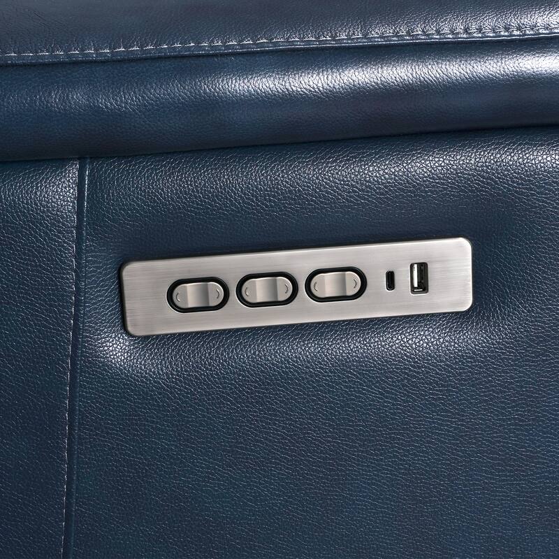 3-Piece Leather Zero Gravity Power Reclining Sofa Set with Power Headrest and Power Lumbar,USB&USB-C Port
