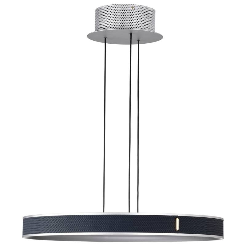 Bandon 20 Inch LED Pendant Gray with Blue Wrap Acrylic Lens