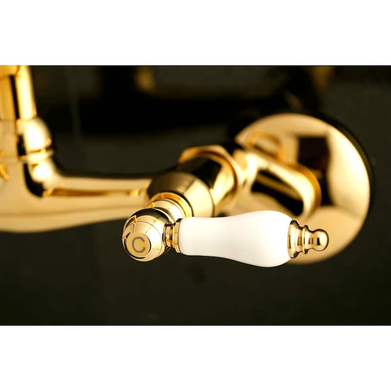 Kingston Brass Two-Handle Wall Mount Kitchen Faucet