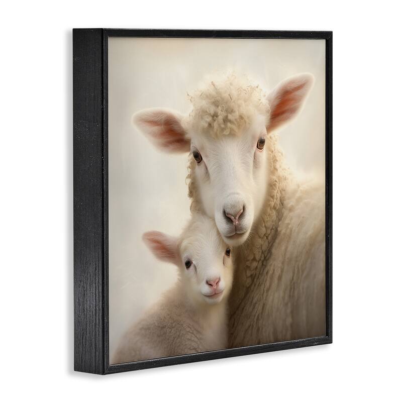 Stupell Lamb & Sheep Cuddles Framed Giclee Art Design By Heidi Kuntz