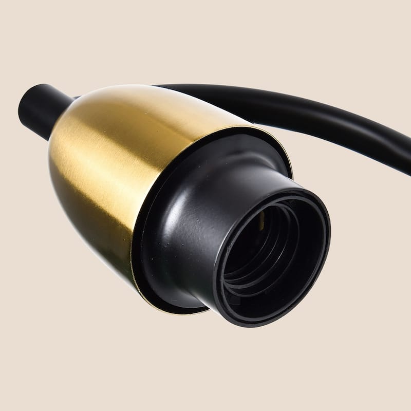 Modern Black Bathroom Vanity Light with Frosted Glass Shades & Gold Accent, Minimalist Wall Sconces