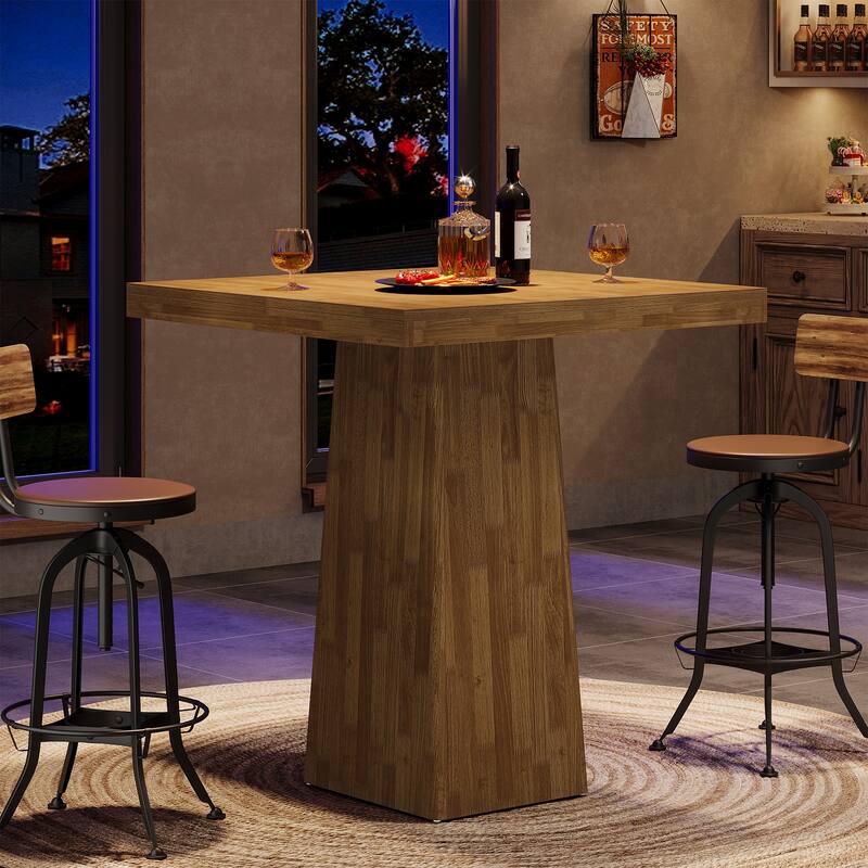 31.5 Inch Square Bar Table Small Kitchen Dining Table - 31.5" L x 31.5" W x 39.37" H