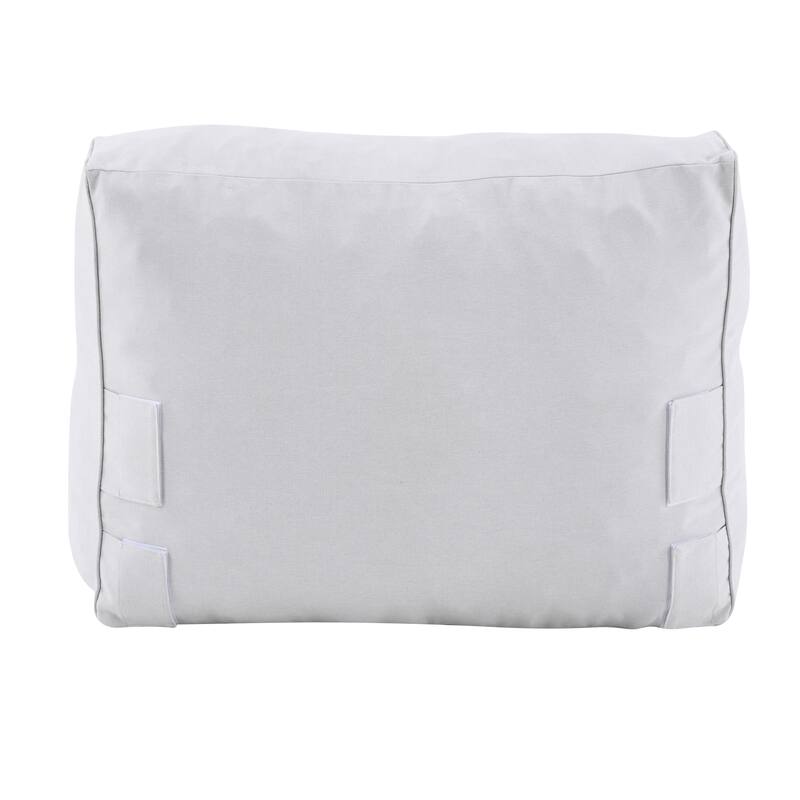 Christopher Knight Home - Nerissa 3-Piece Modular Outdoor/Indoor Bean Bag Sectional Sofa Set with Shredded Foam Filled & Ottoman