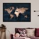 preview thumbnail 1 of 19, Oliver Gal 'Mapamundi Copper' Maps and Flags Framed Wall Art Prints World Maps - Bronze, Blue 45 x 30 - Black