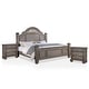 preview thumbnail 8 of 13, Vame 3-Piece Traditional Grey Wood Poster Bedroom Set With Two Nightstands by Furniture of America