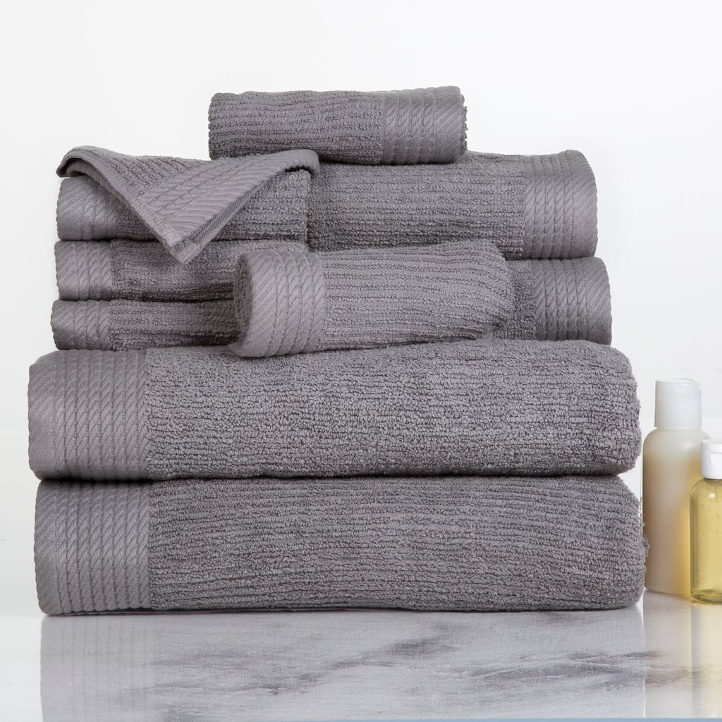 10-Piece Bath Towel Set by Lavish Home (Silver)