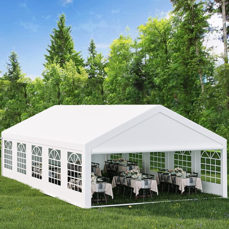 Outdoor Wedding Canopy Tents for Parties with Removable Sidewalls & 3 Storage Bags, Waterproof Gazebo Shelter