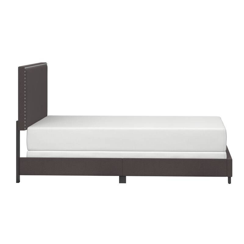 Gayle Nailhead Trim Upholstered Bed, by Hillsdale
