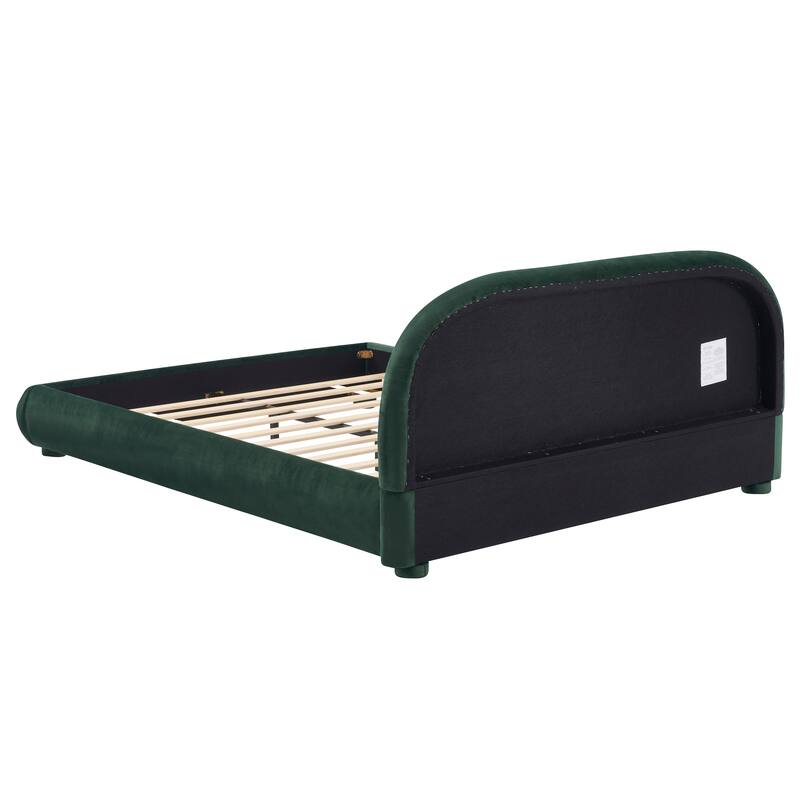 Velvet Soft Bed: Light Luxury Texture, Adding a High-end Atmosphere to Bedroom,Queen