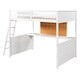 preview thumbnail 9 of 7, Modern Versatility Full size Wooden Loft Bed with Desk and Writing Board, No Box Spring Required, Maximized space