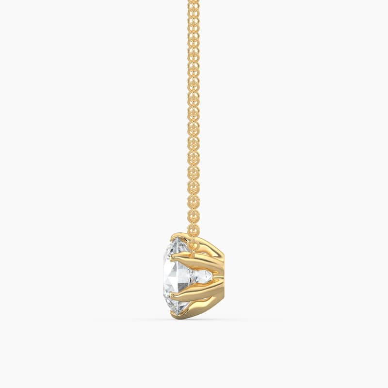 Auriya 14k Gold Lab Grown Round Diamond Floating Solitaire Pendant | (0.25 to 2.00 ct. tw.) (F-G Color, VS Clarity)