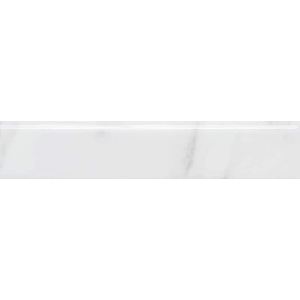 Minerva 2x10 Grey Polished Ceramic Bullnose Tile Trim