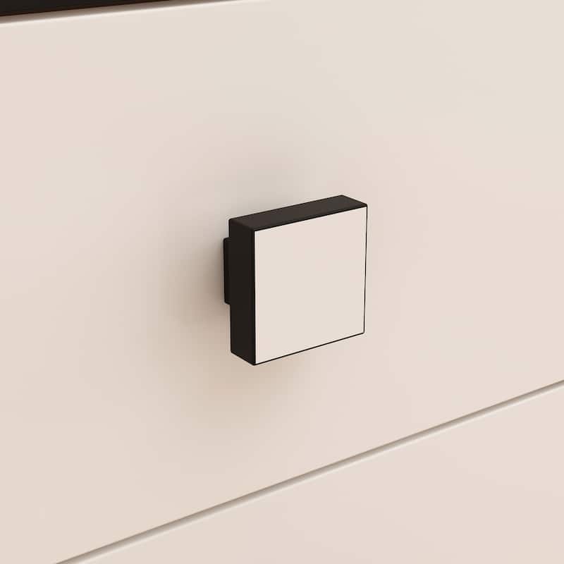 63" Modern 8 Drawer Dresser, Black & White Double Wide Bedroom Storage Chest