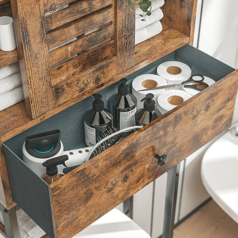 Over The Toilet Storage Rack - 9.4"D x 23.6"W x 71"H