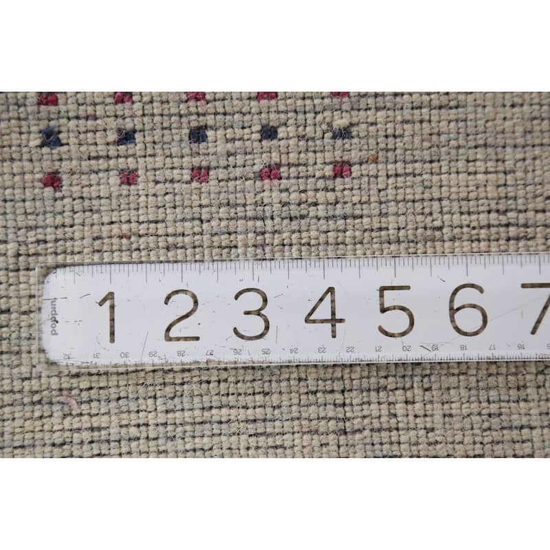 Hand Knotted Oriental 100% Wool Carpet Tribal Animal Pictorial Green Gabbeh Area Rug - 5' 0'' X 3' 0''