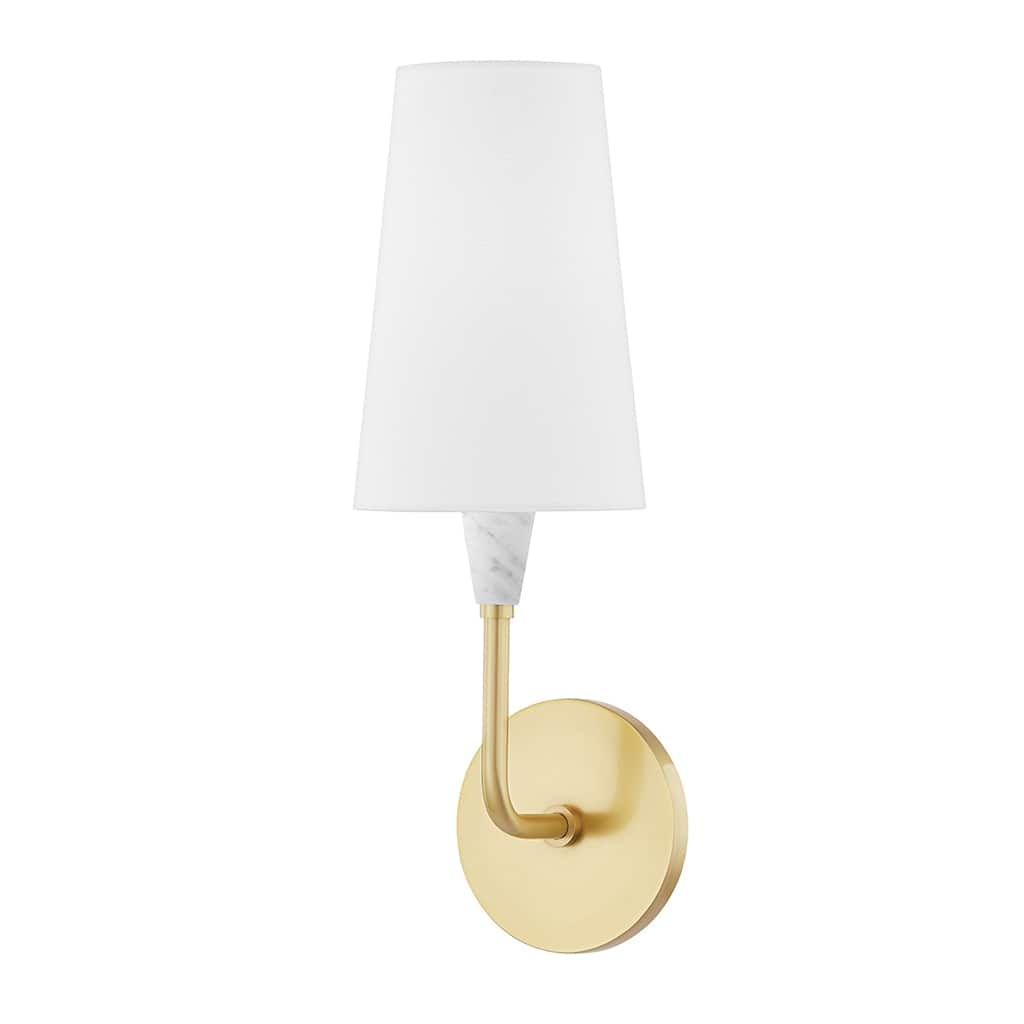 Mitzi by Hudson Valley Janice 1-light Wall Sconce with White Linen