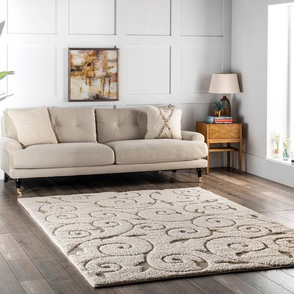 Nuloom Vine Swirls Shag Area Rug On Sale Overstock 7521495