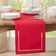Table Runner with Laser-cut Hemstitch - Red - 14"x72"
