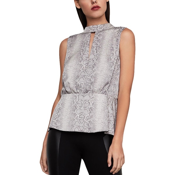 BCBGMAXAZRIA Womens Blouse Snake Print