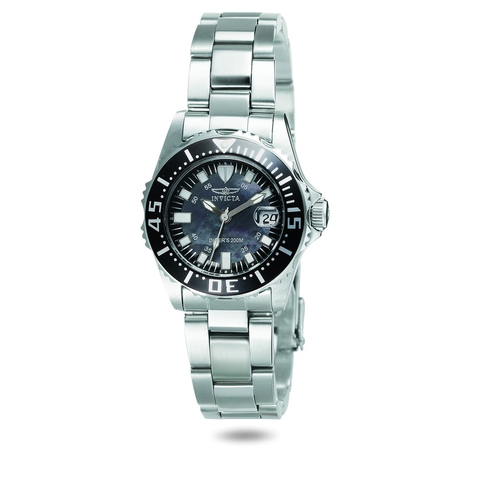 Invicta Women's 2959 Pro Diver Quartz 3 Hand Black Dial Watch