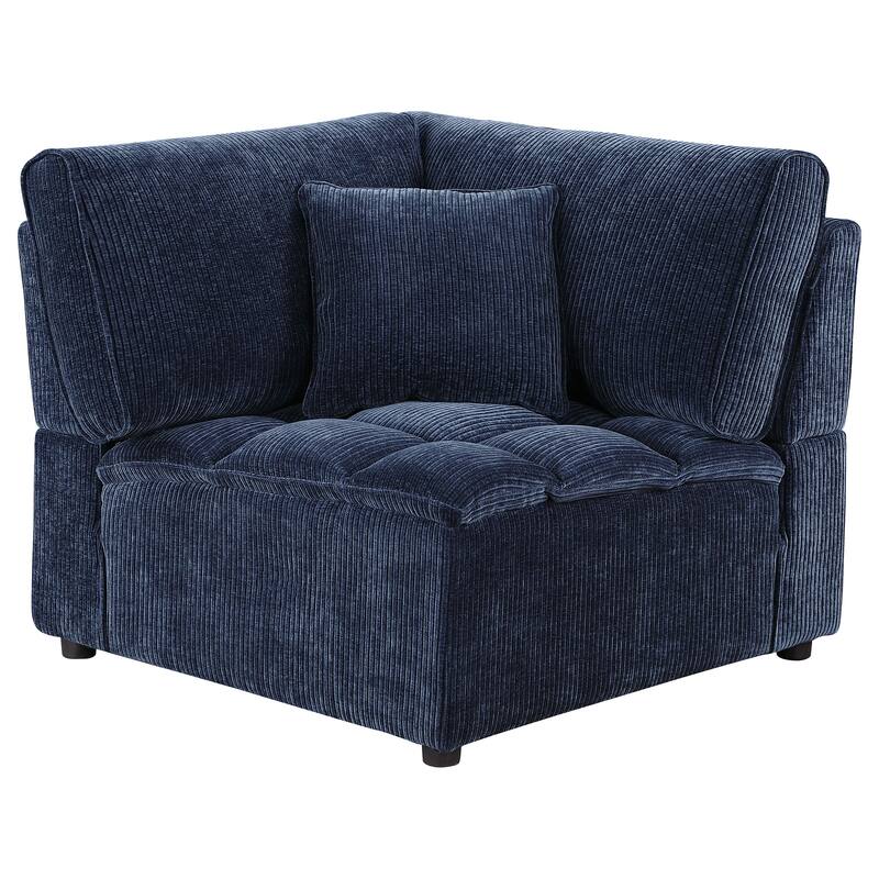 Atlantic 6-Piece Upholstered Modular Sectional Sofa Blue