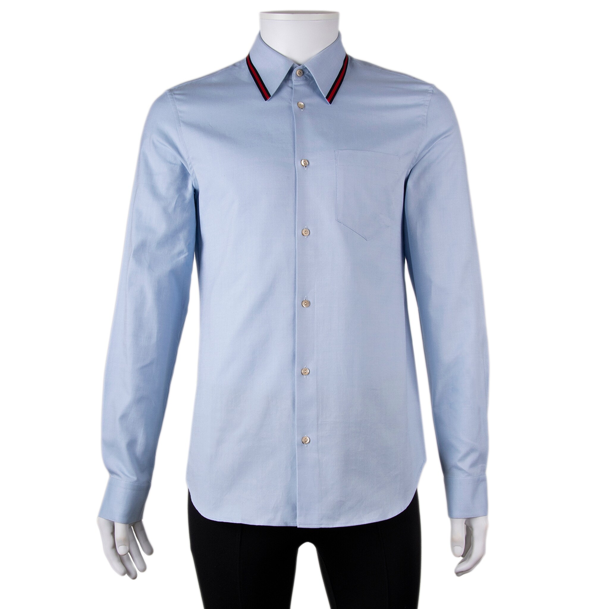 Gucci Men's GG Gingham Cotton Wool Jacquard Shirt - Overstock