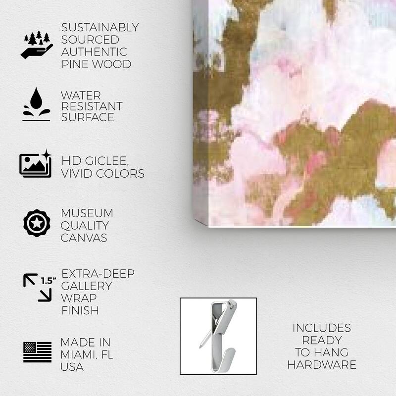 Wynwood Studio Canvas Abstract Bright Clouds Gold and Modern & Contemporary Wall Art Canvas Print